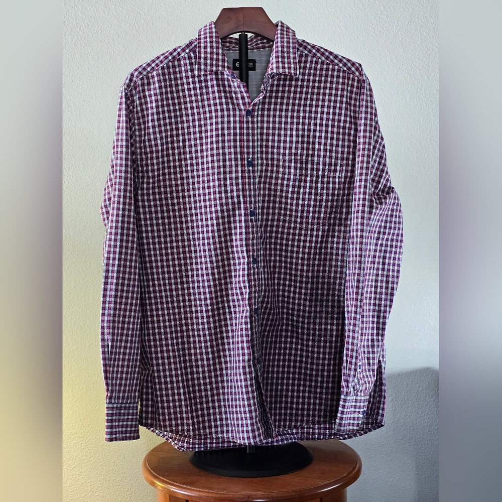 Haggar Long Sleeve Button down Shirt Large